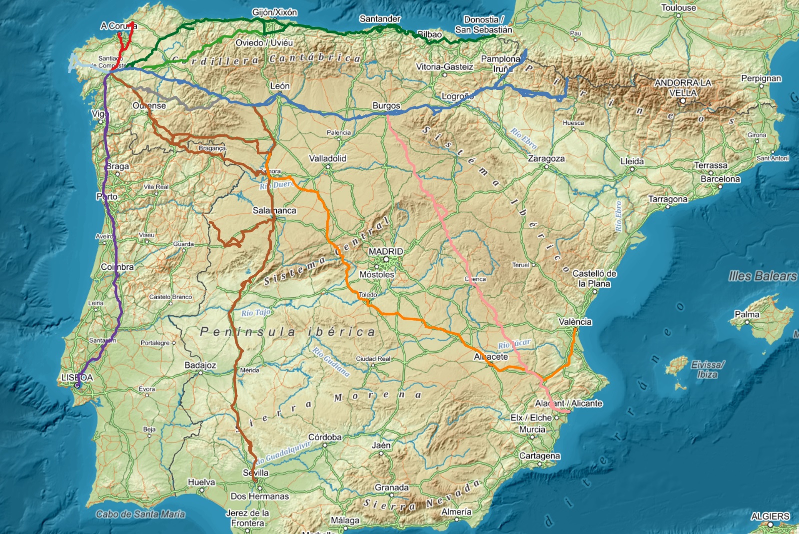 El mapa del Camino de Santiago - Mapas de El Orden Mundial - EOM