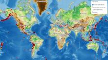 Carte mondiale des tremblements de terre